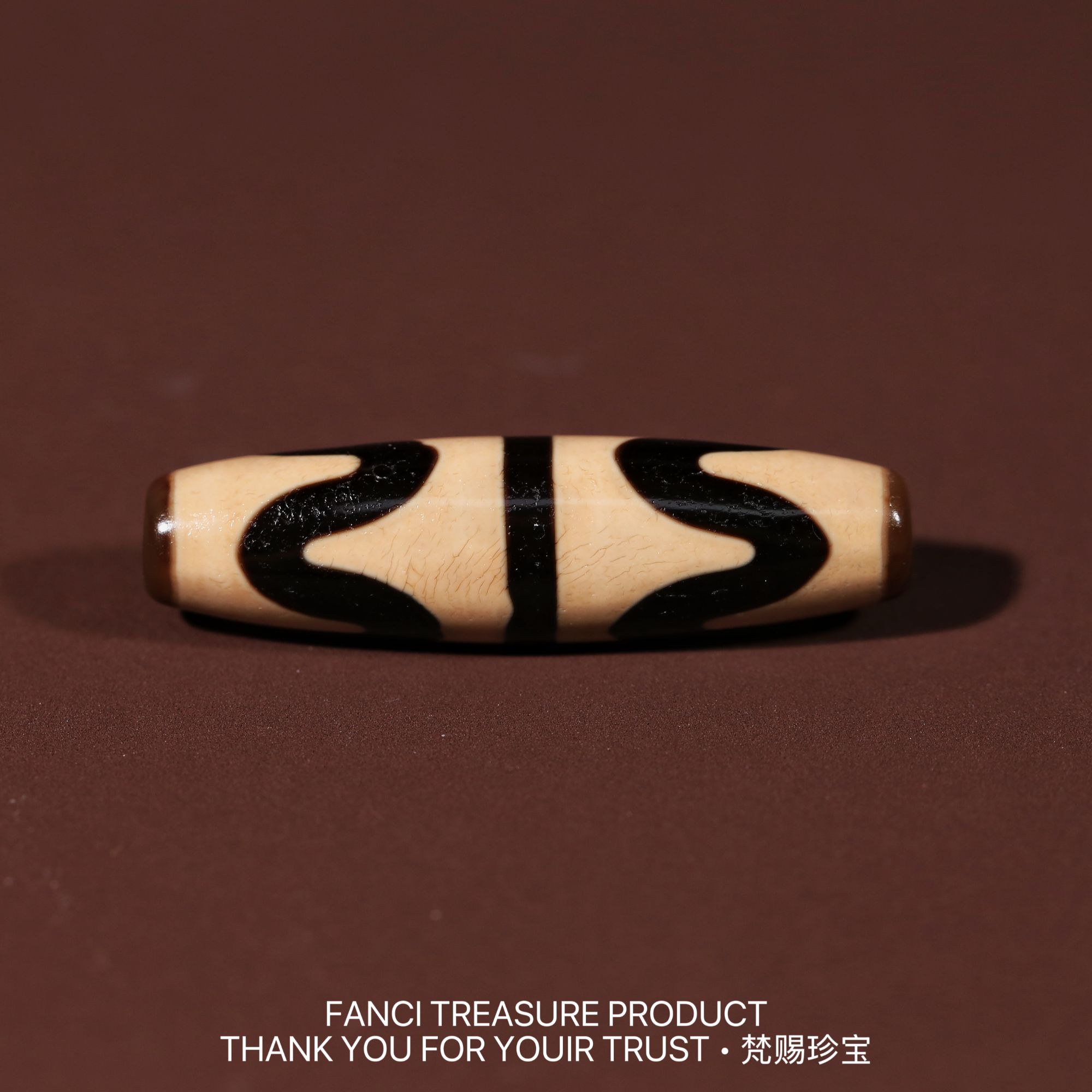 梵赐珍宝·【行运任晓攀老超顶料】双虎芽48.6x13.3mm天珠