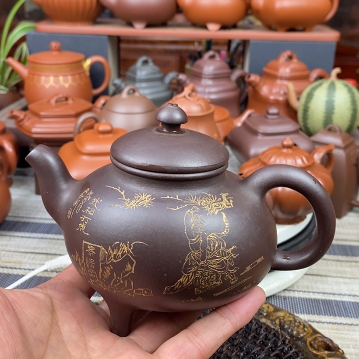 紫砂茶壶大力神、武松打虎350cc微瑕新年特价