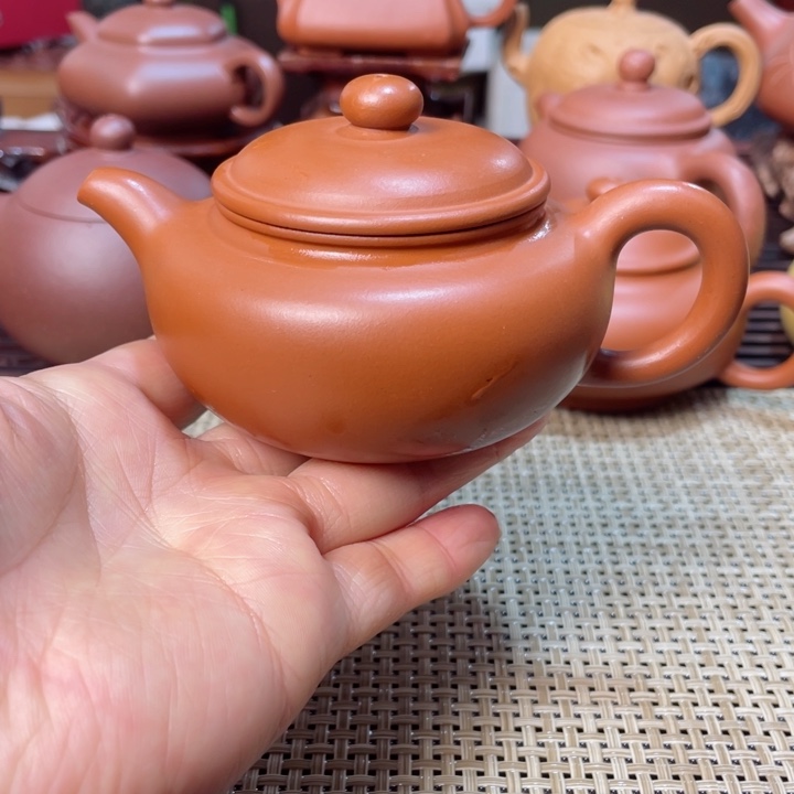 紫砂茶壶快****۶微瑕朱泥壶不退不换