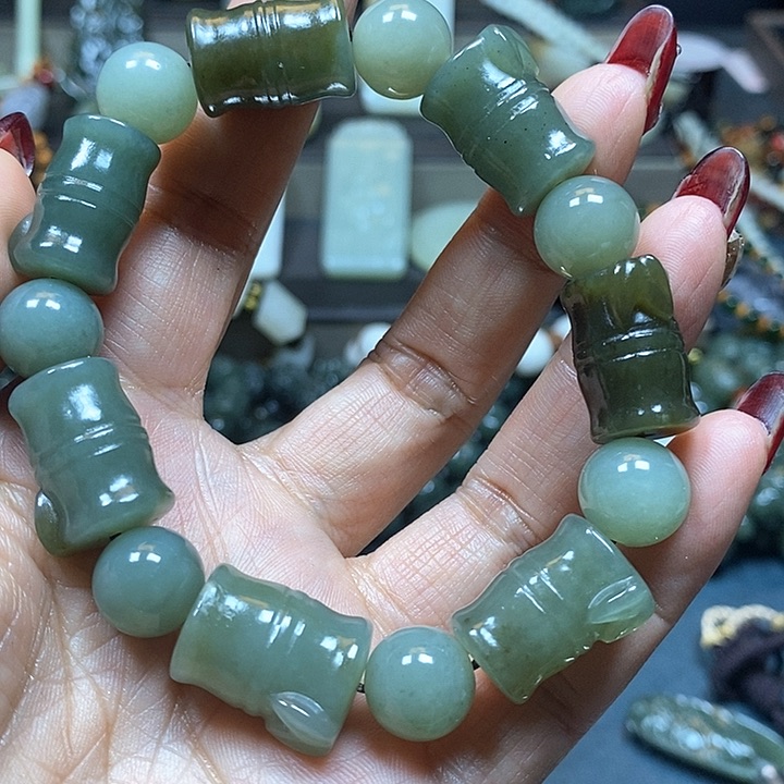 和田玉手串未镶嵌