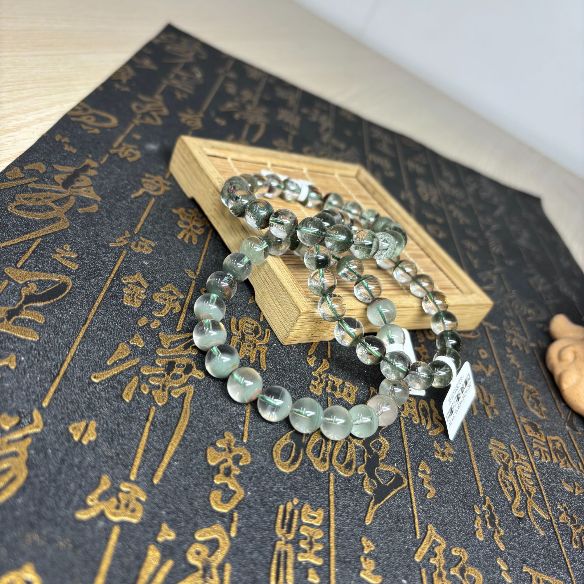 635 绿幽灵小半盆水晶手串17cm左右手围多样性发其一
