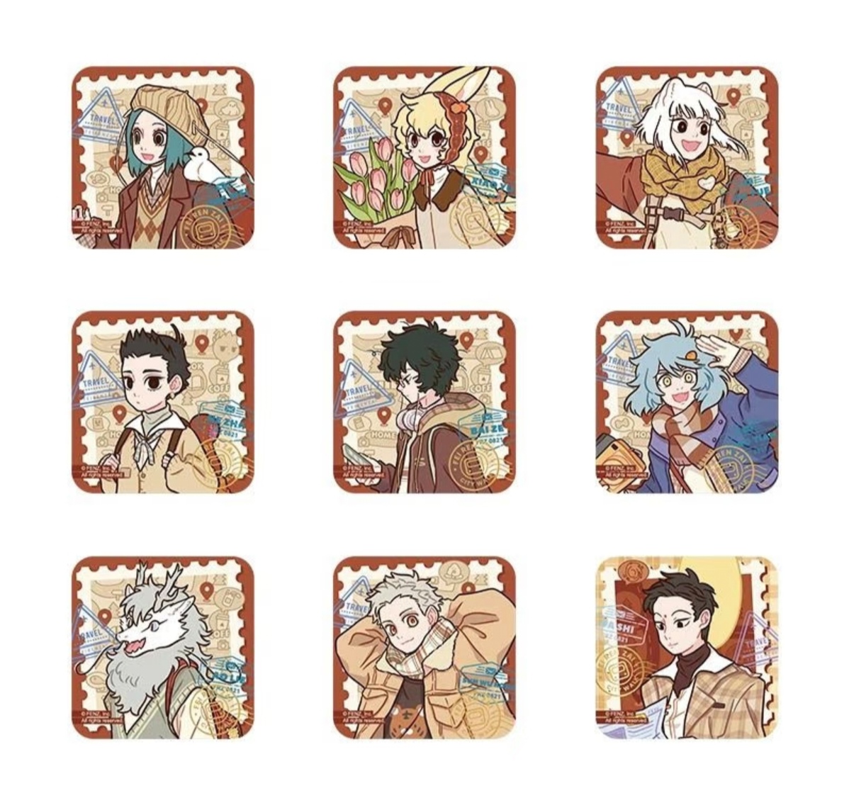 特色非人哉城市出游系列方吧唧盲盒