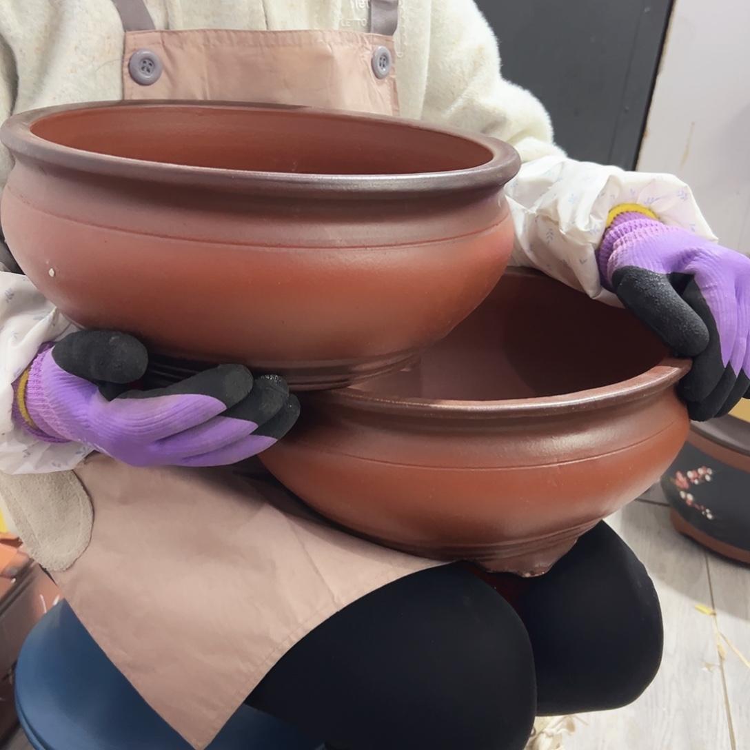 仿古鱼缸大花盆一对