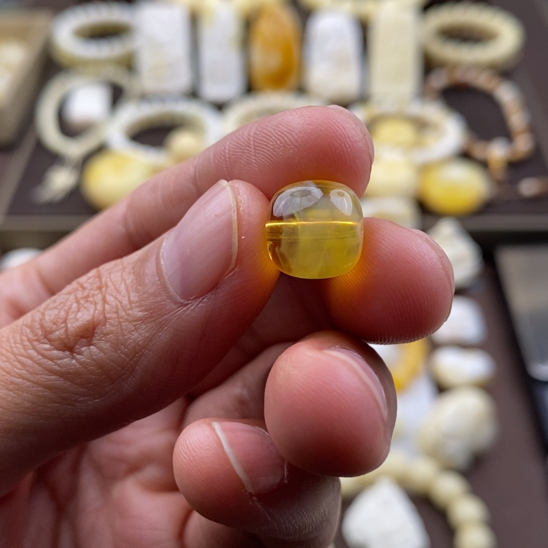 琥珀裸石未镶嵌蜜蜡吊坠项链腰链