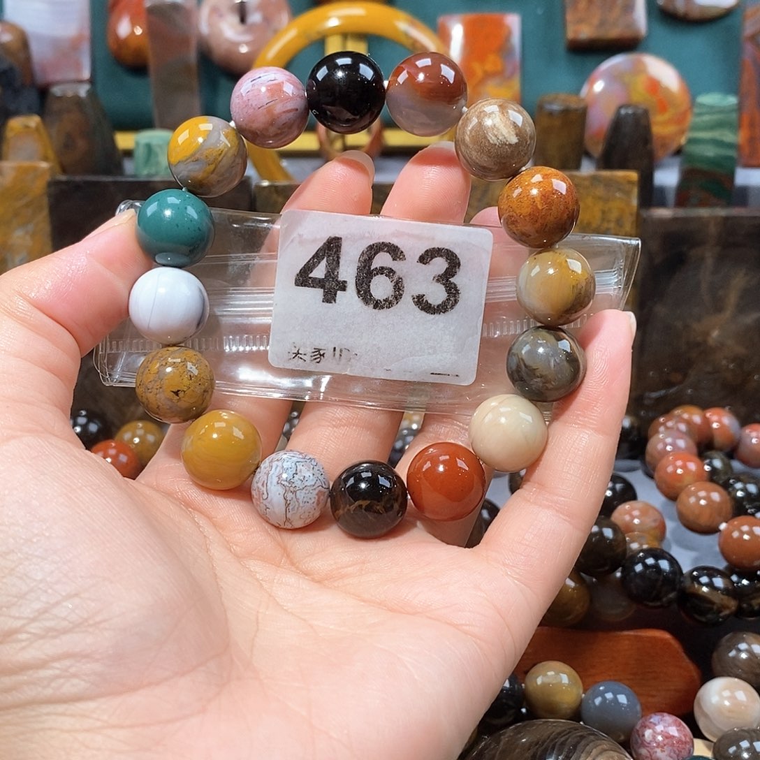 硅化玉天然北票硅化玉手串未镶嵌天然北票硅化玉手串