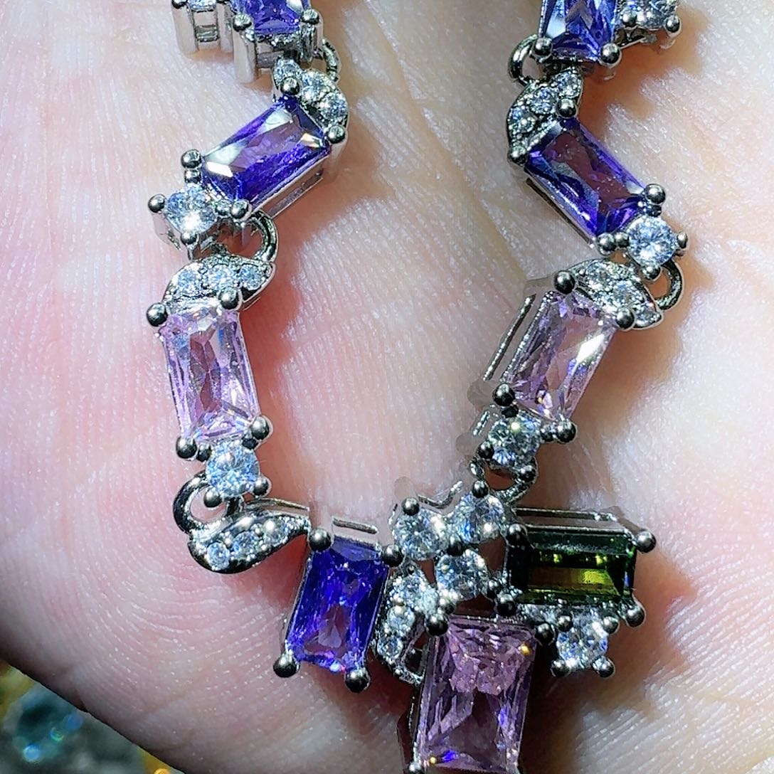 托帕石戒指银S925镶嵌