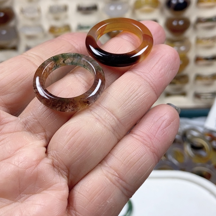 未镶嵌戒指玛瑙/玉髓媛*不退不换