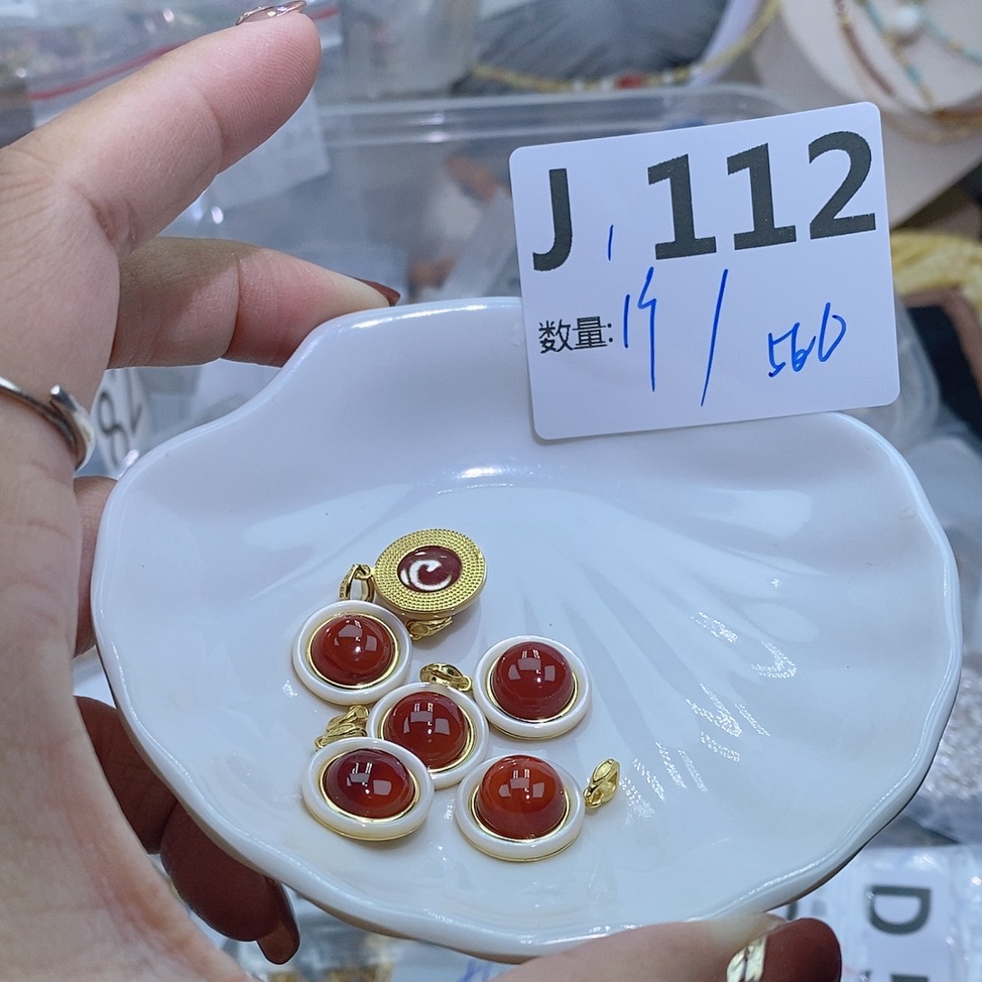 南红玛瑙珠宝半成品银S925镶嵌J112