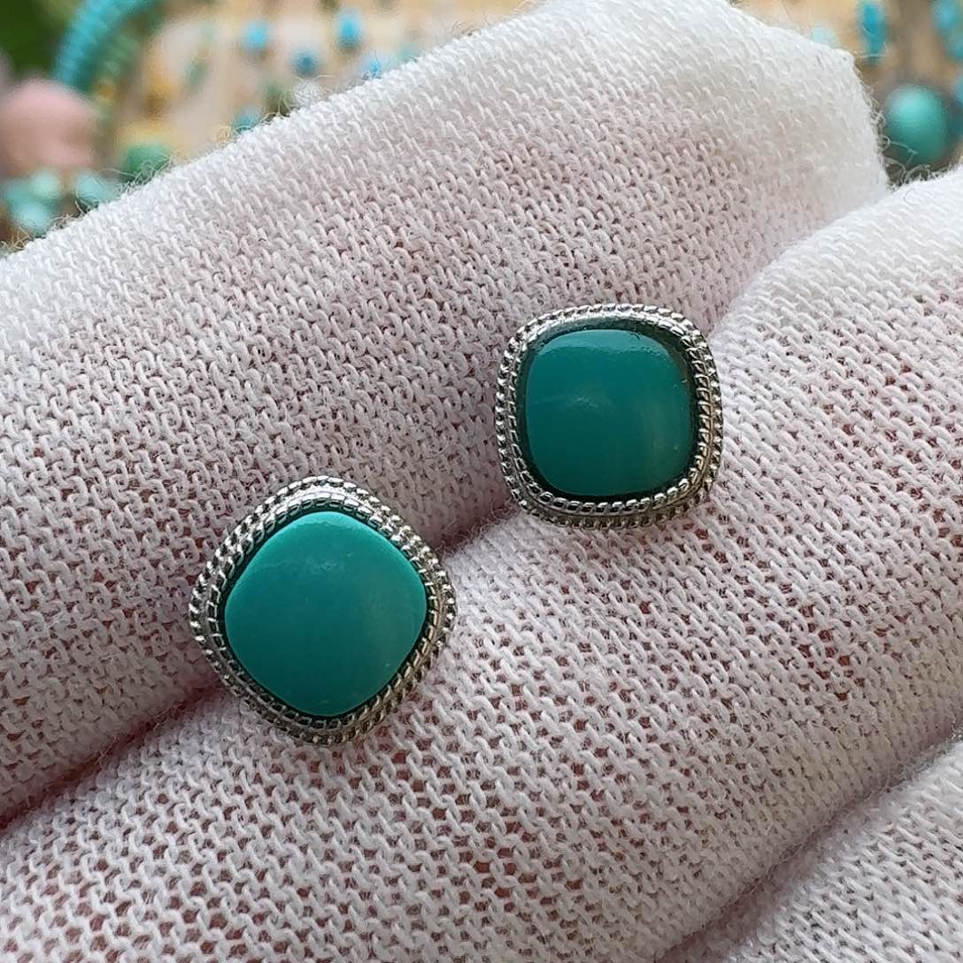 绿松石珠宝奇石银S925镶嵌