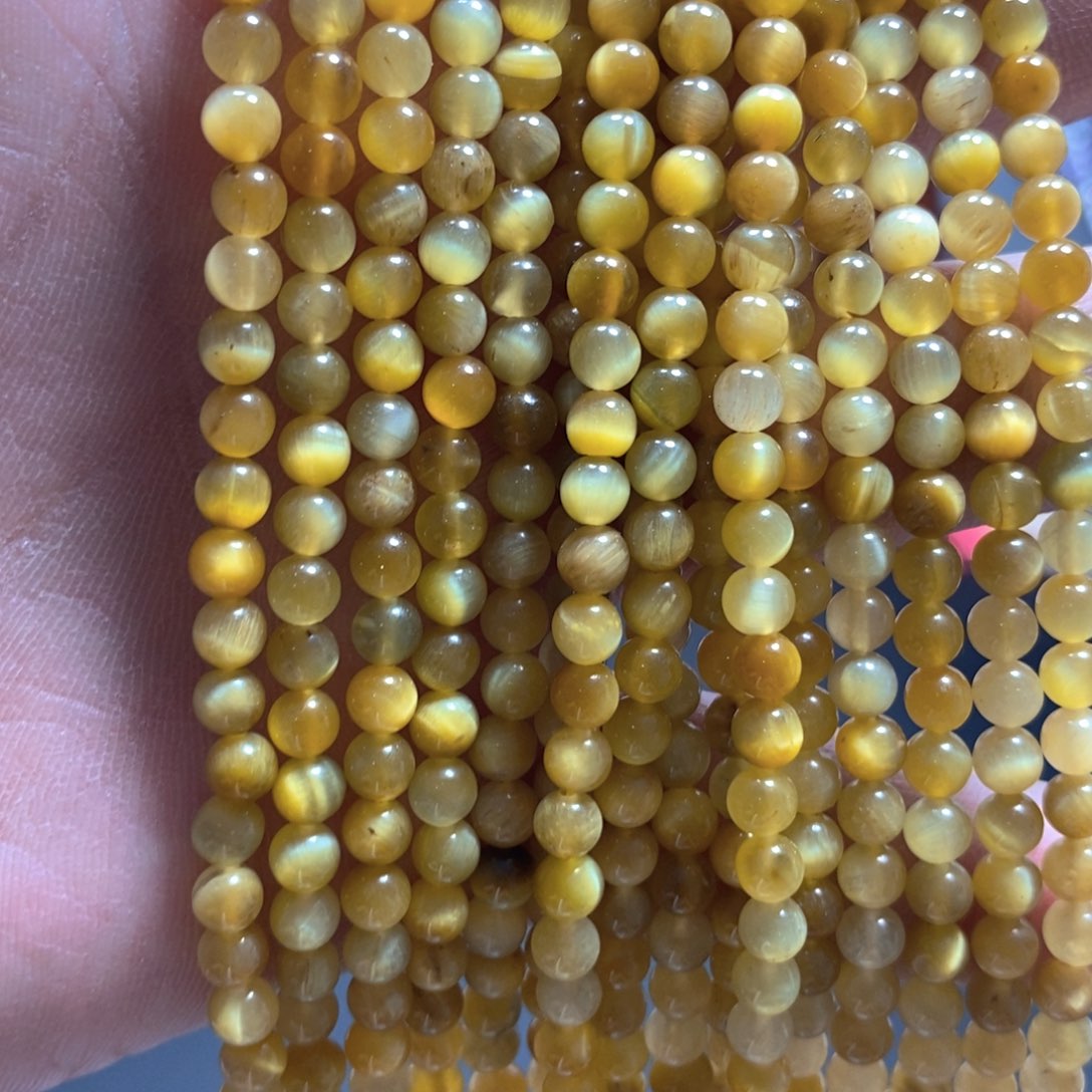 足银镀金镶嵌玛瑙/玉髓珠宝半成品A品金虎一条卡5mm
