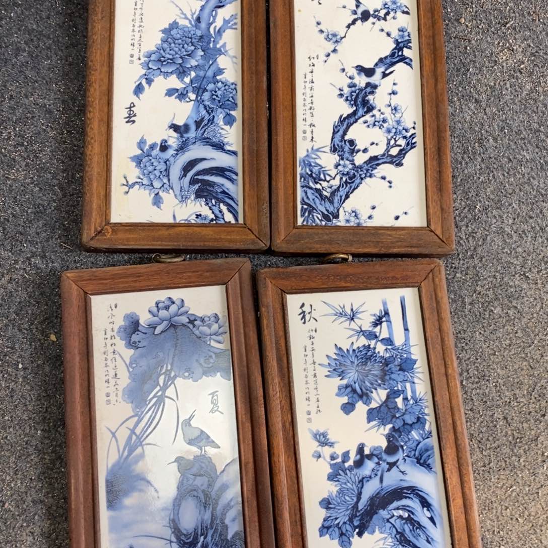 小***子瓷28*16*1景德镇瓷板画柴窑烧制