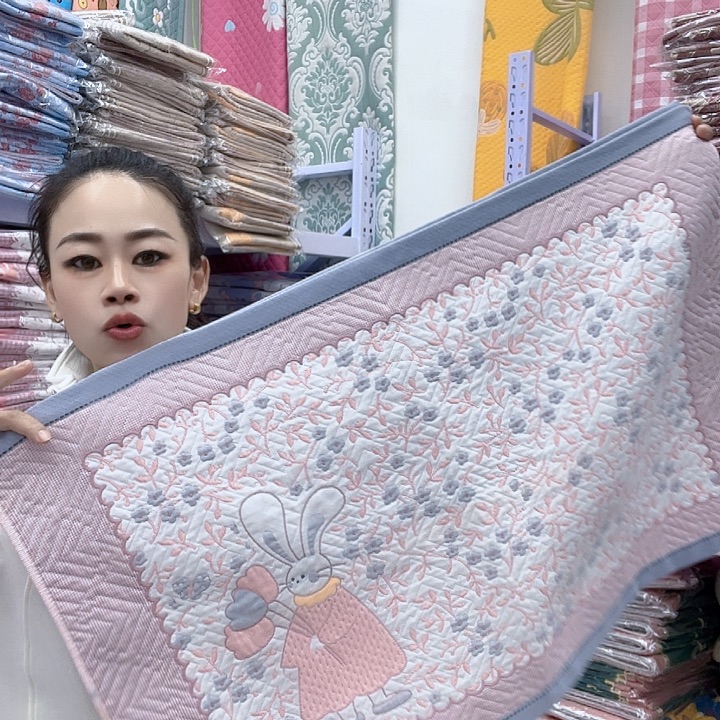 棉紫灰色小花兔棉