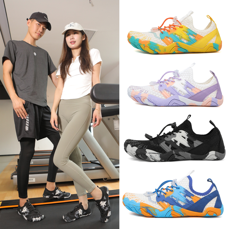 室内健身鞋男女跳绳鞋减震软底跑步机鞋跳操深蹲鞋防滑综合训练鞋