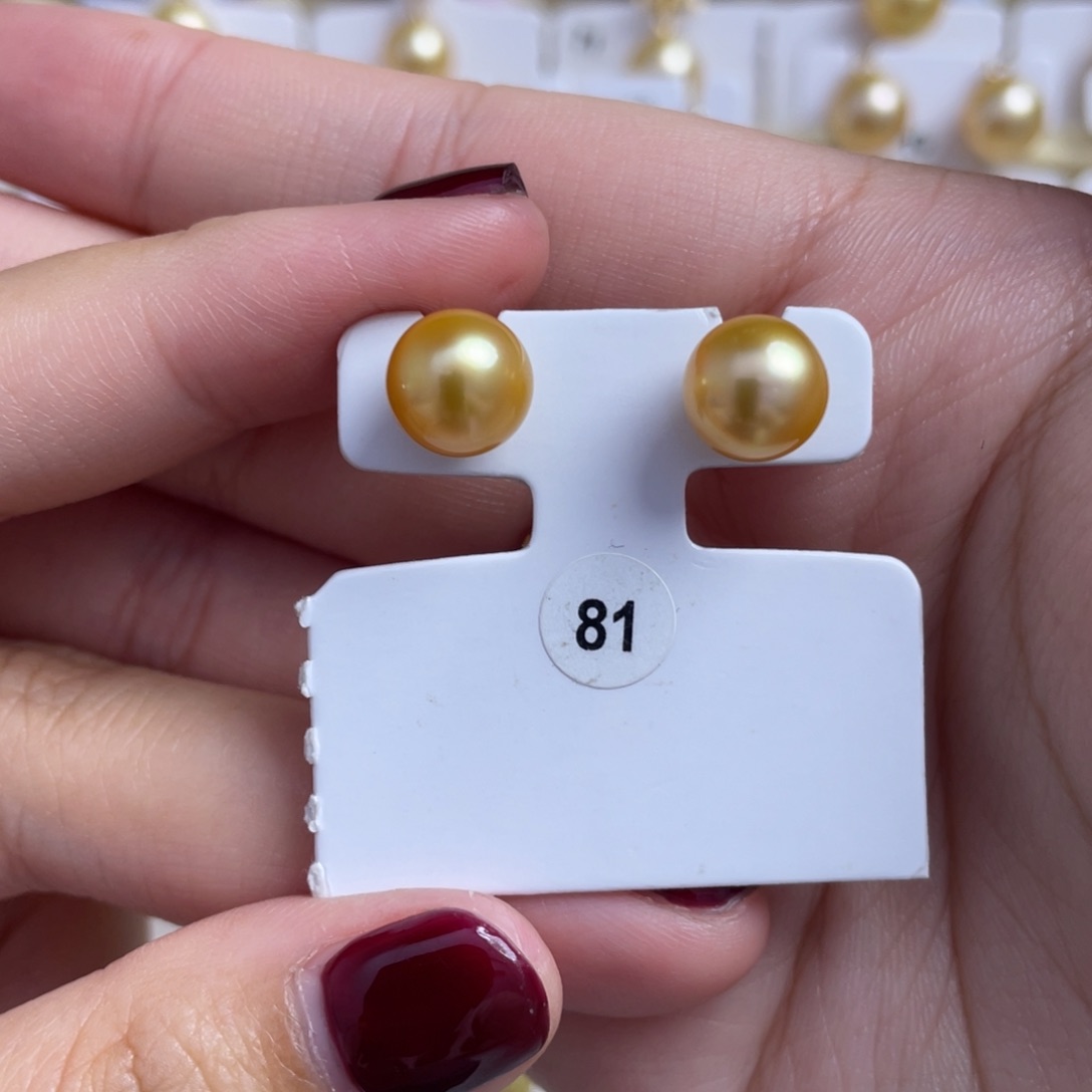 海水珍珠耳饰18K金镶嵌