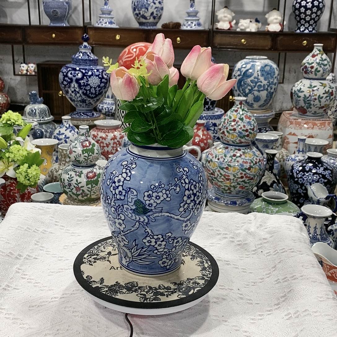 【闪购商品】摆件囍上梅梢花瓶瓷器20.7.15…………