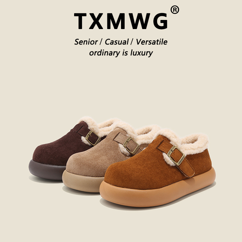 TXMWG【魔术贴羊羔绒勃肯】复古加绒厚底雪地靴冬季保暖勃肯鞋61311