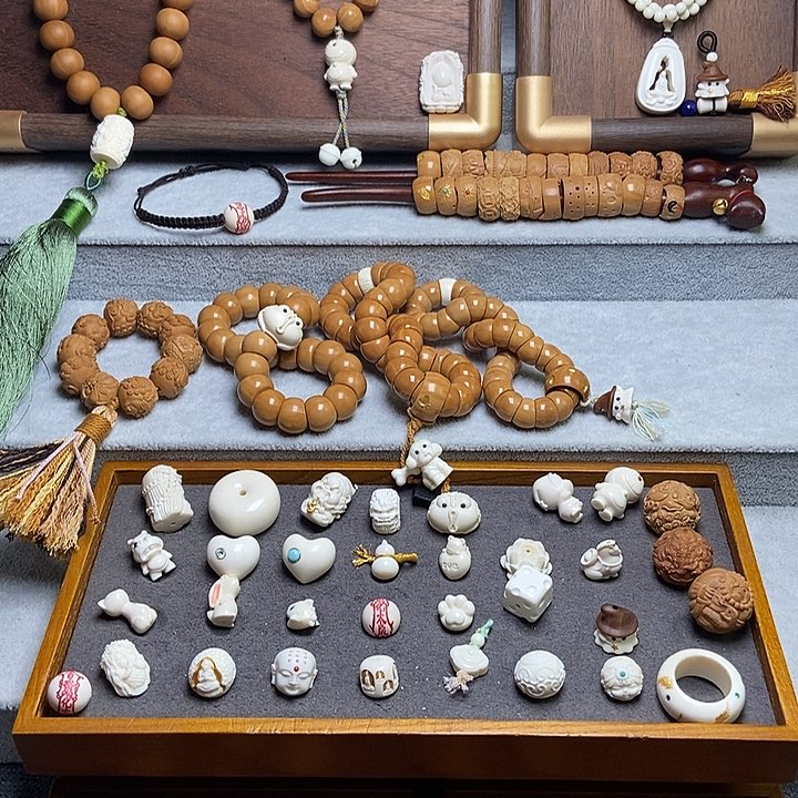 手串桃核蜜*补4颗光面屁桃