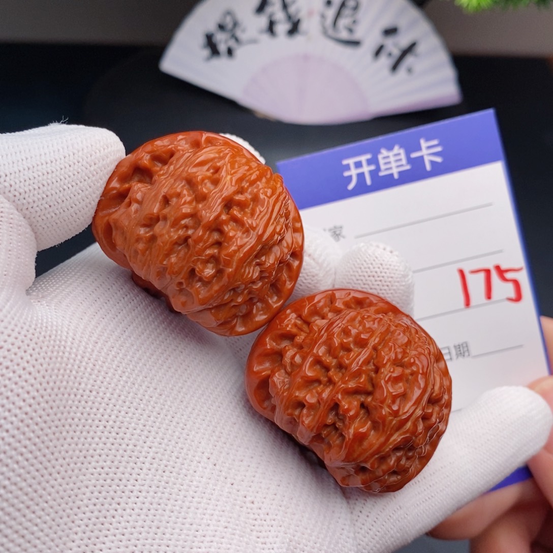 把件文玩核桃41球白175