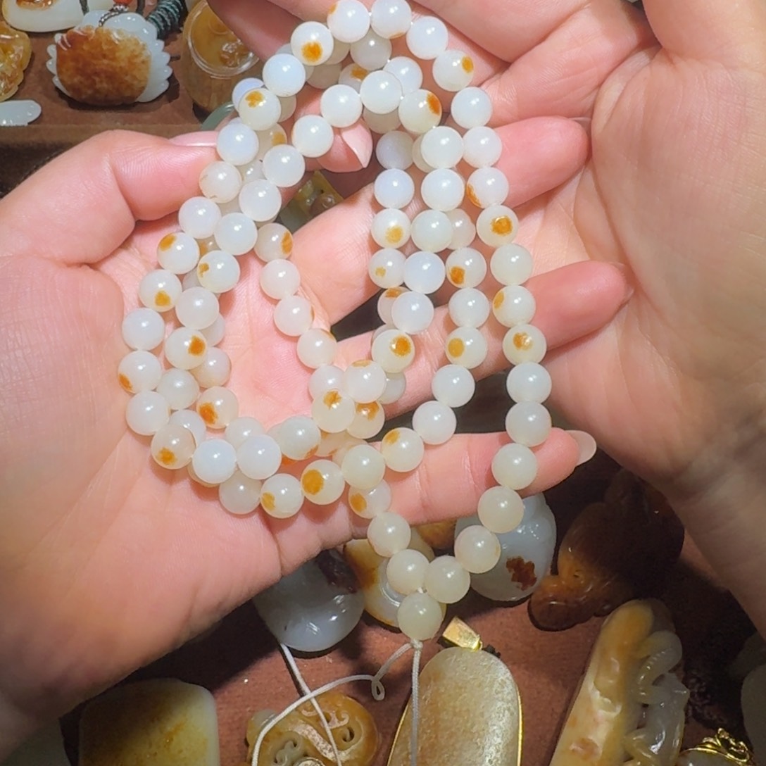 和田玉挂件未镶嵌白***料