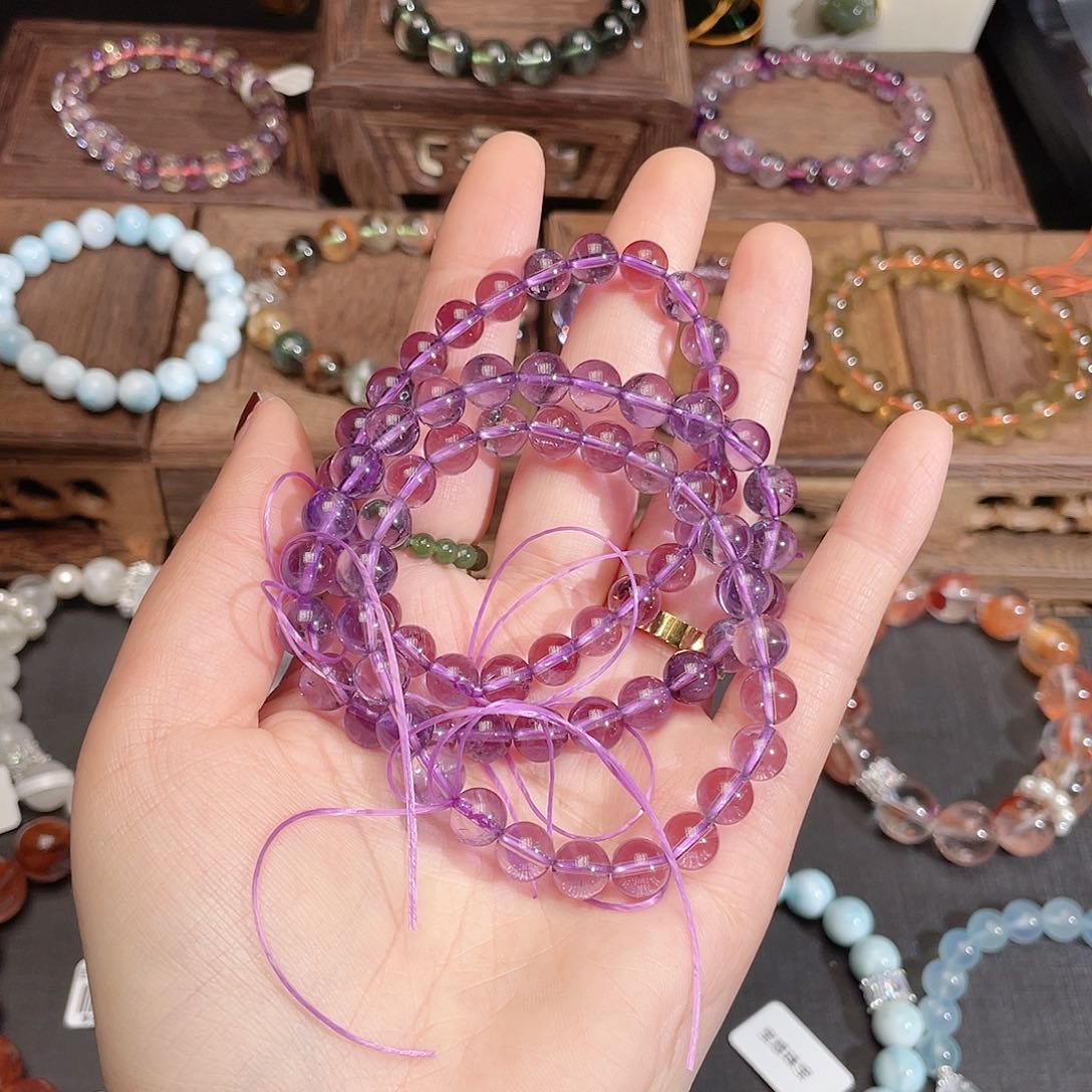 水晶手链未镶嵌紫水晶三圈