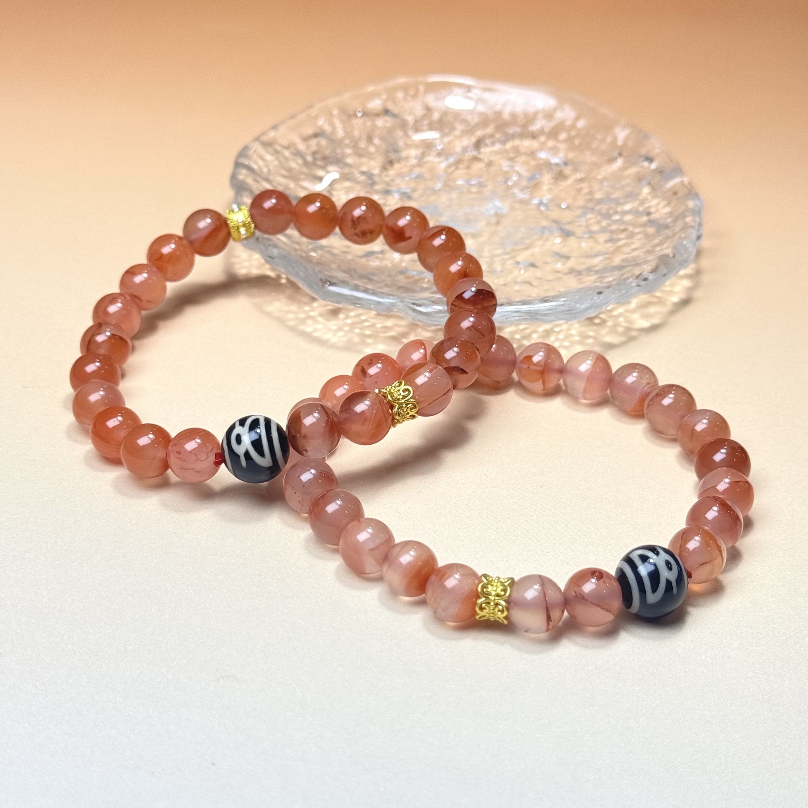 【铭记珠宝】南红圆珠DIY单圈手串14-3DM176H628【多样性发一】