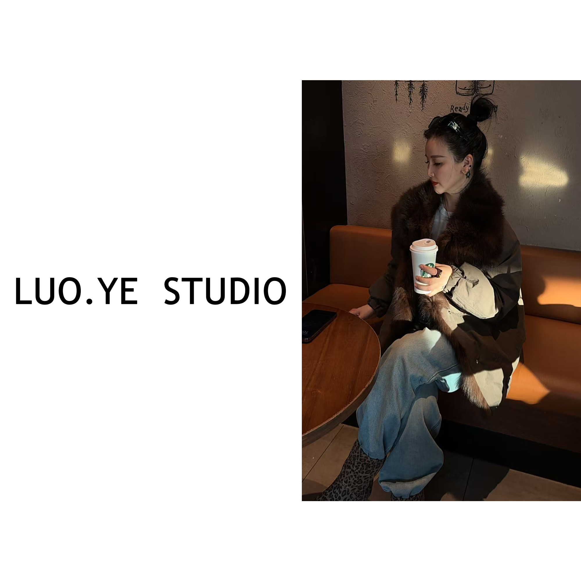 罗爷 · 【秋绒漫叙】狐狸毛领鹅绒派克羽绒服外套慵懒秋冬时尚棉衣