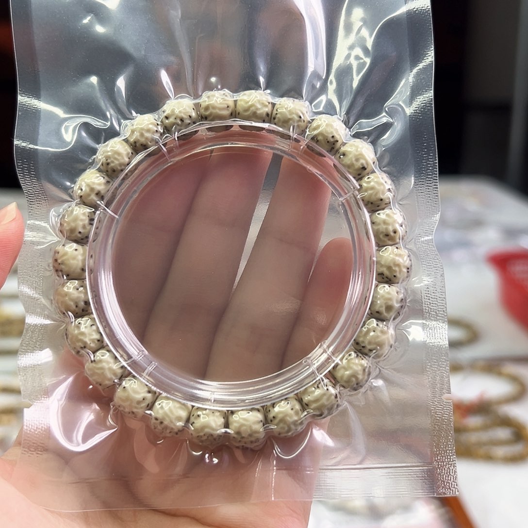 星月菩提手串Fqh8*9无相龙鳞 大留白 灰背颗粒星