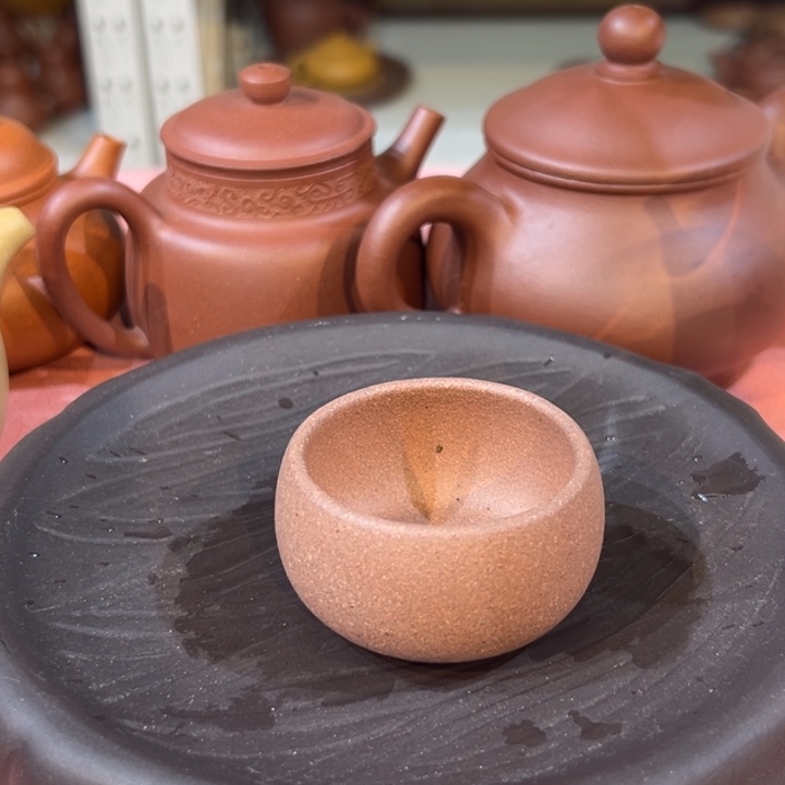 紫砂茶案香灰杯子两只