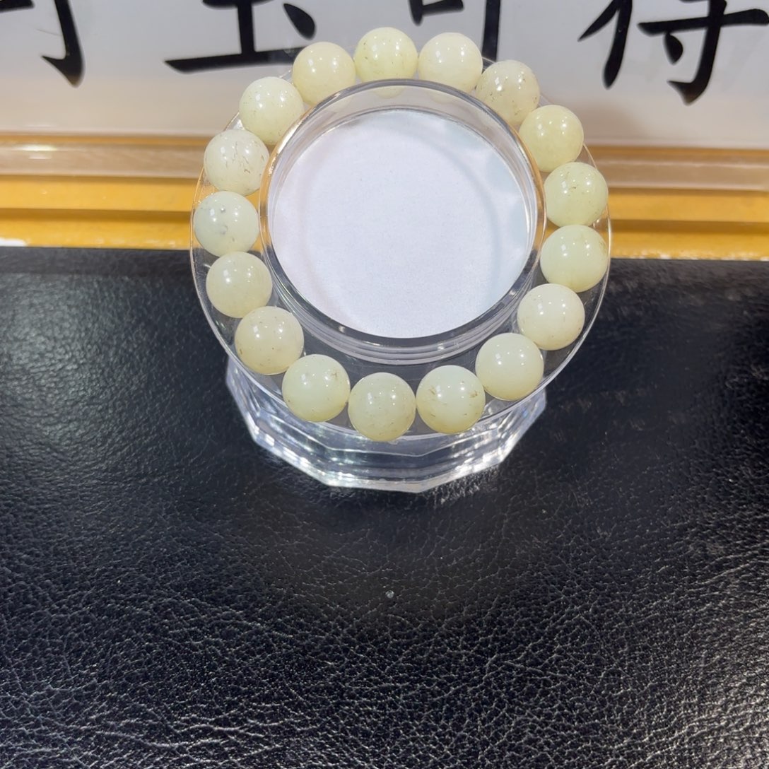 未镶嵌手链和田玉（白玉）和田玉12mm手串