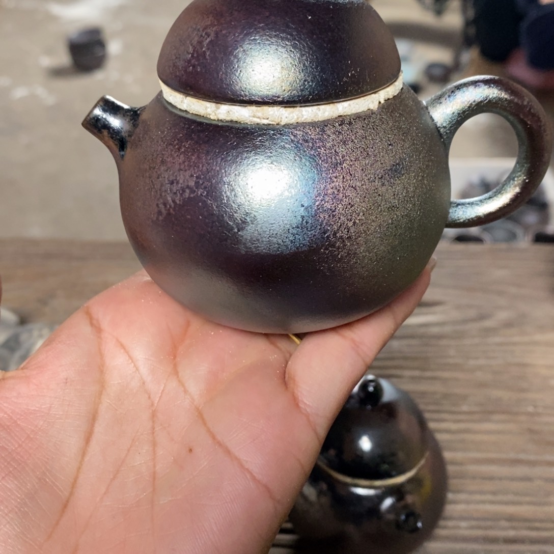 牛***果浪鬼柴烧 无相系列 壶 微瑕 鼓包