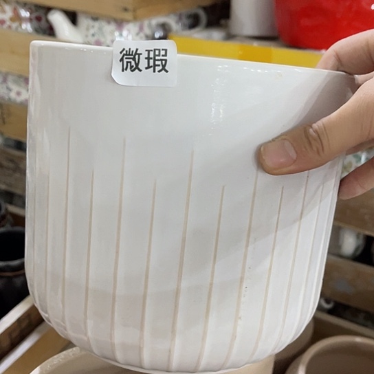 多肉绿植陶瓷花盆9.9包邮，有孔