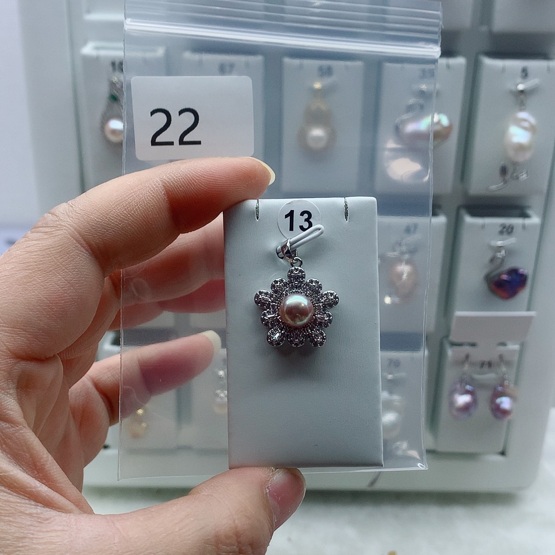 合金淡水珍珠吊坠(不含链)