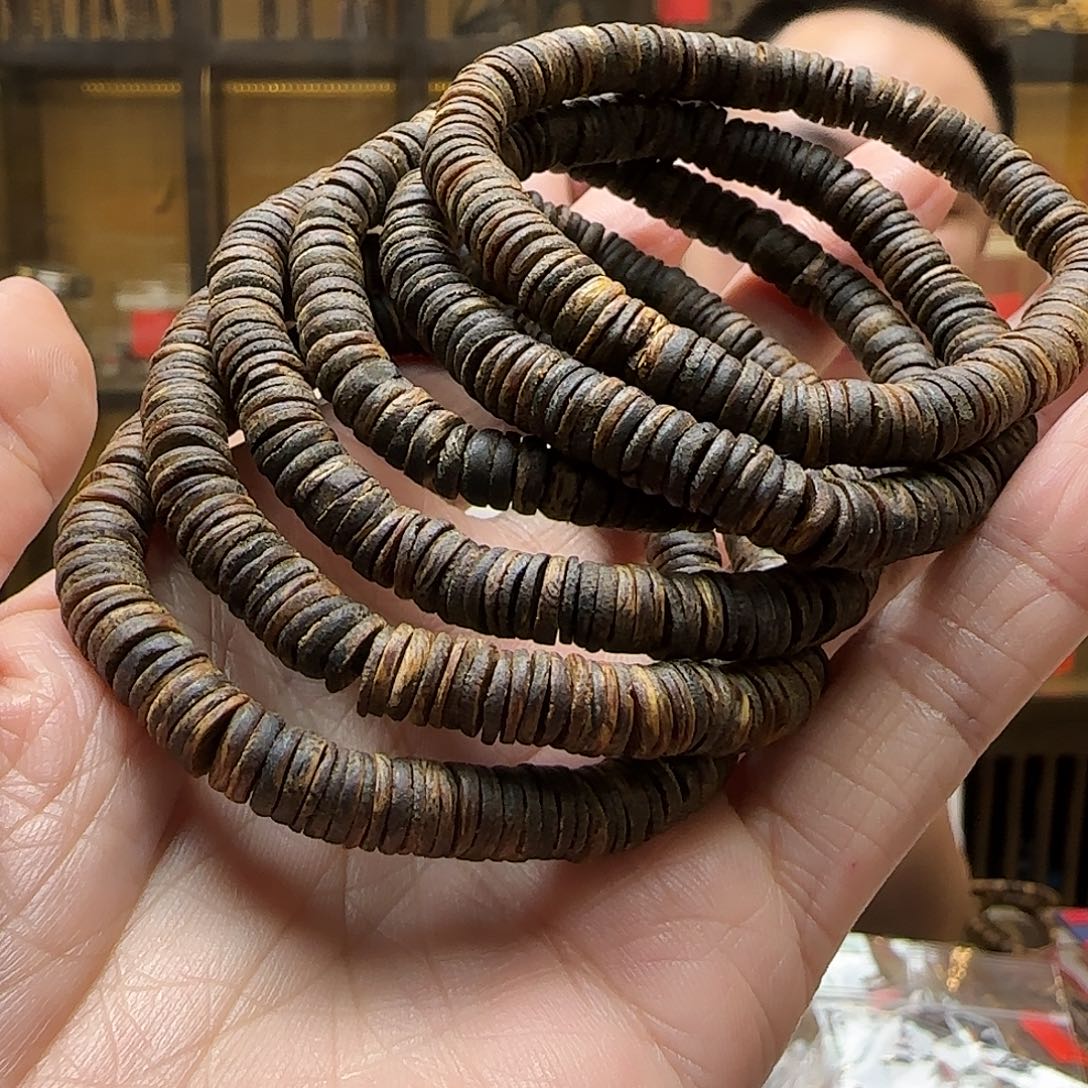 沉香手串8奇楠随形沉水6m片珠单圈 5.6g+多样性发一串