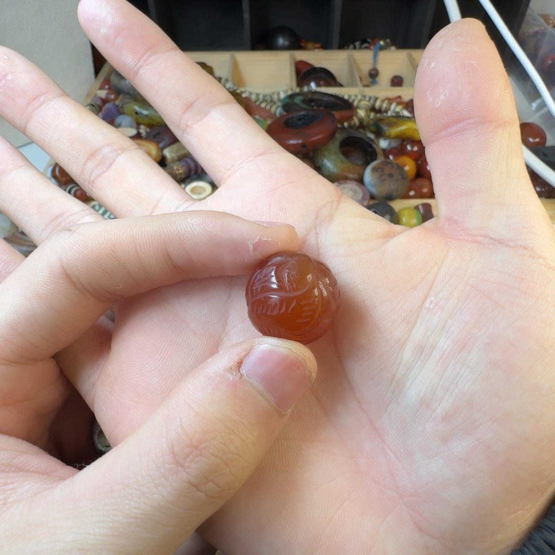 船***长玛瑙/玉髓未镶嵌纯天然玛瑙珠子