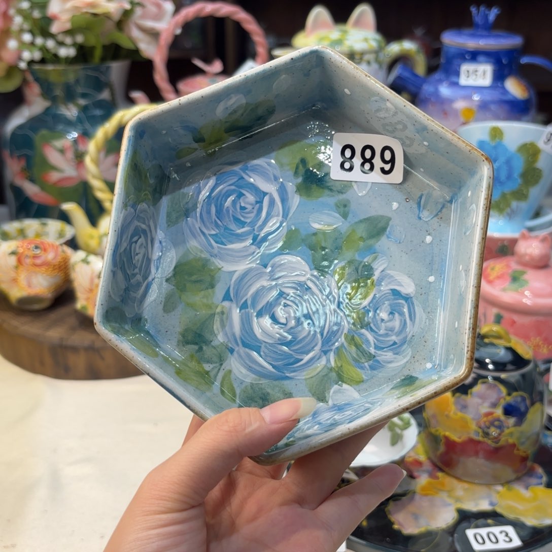 瓷片景德镇手绘高温釉下彩陶瓷茶具