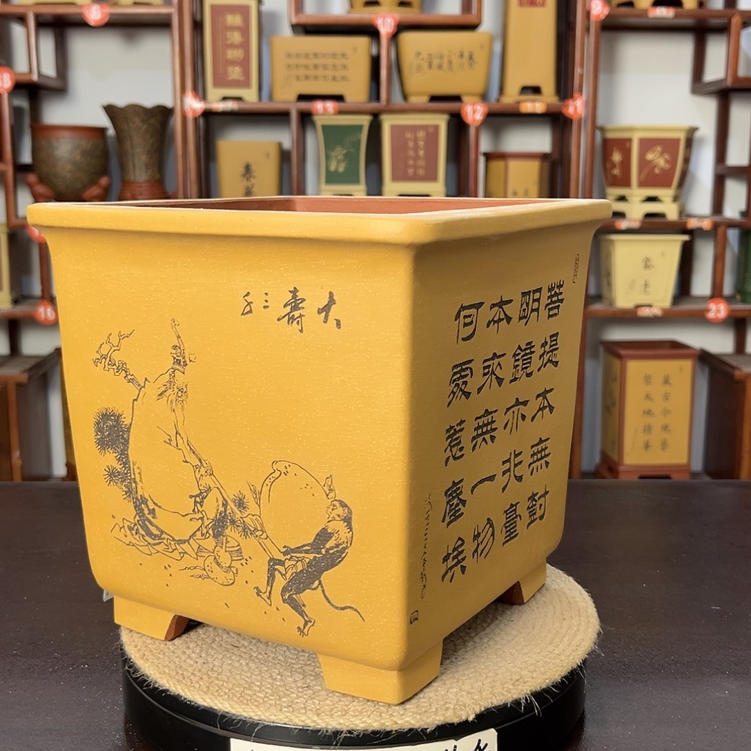 千***浪花盆紫砂紫砂花盆