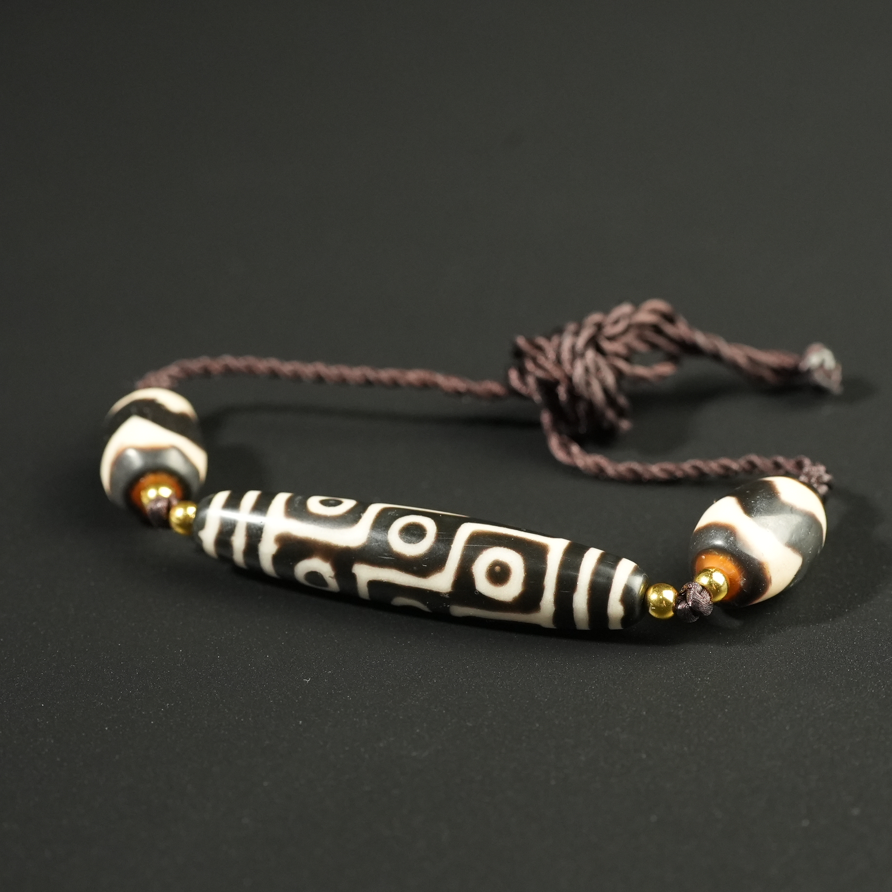 清代九眼料珠项链【文物宝库】AAJXD250303004