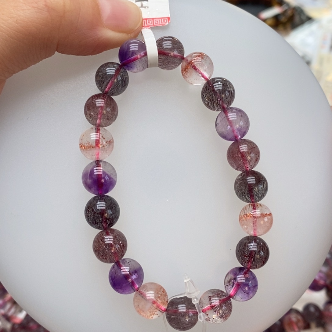 未镶嵌手链水晶H340 超七 9m+