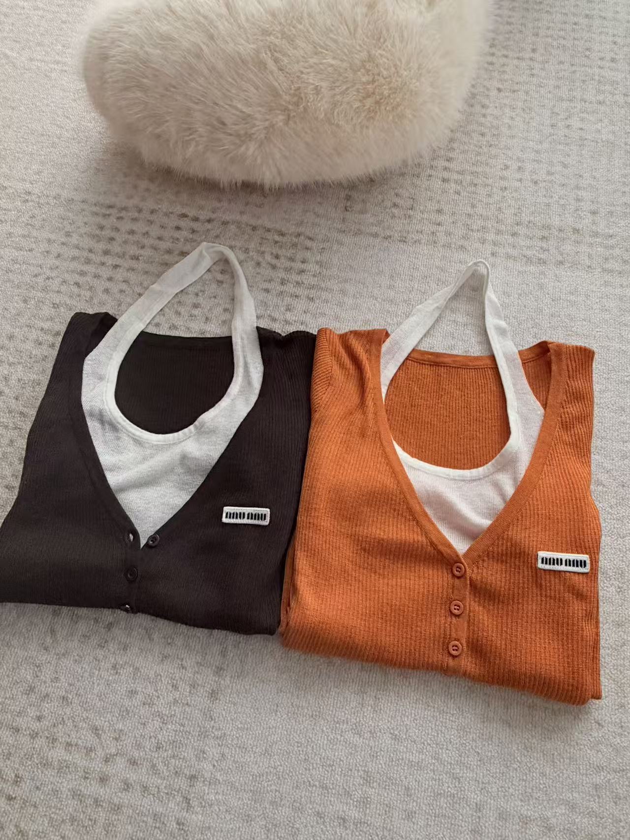 0303 撞色假两件 天丝羊毛衫（手洗）