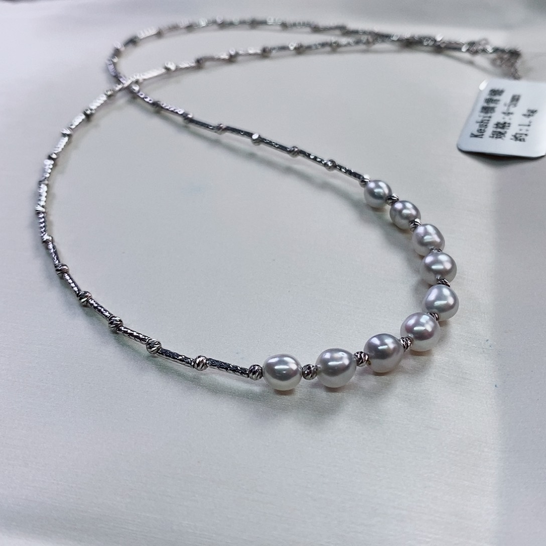 项链18K金镶嵌海水珍珠ke shi