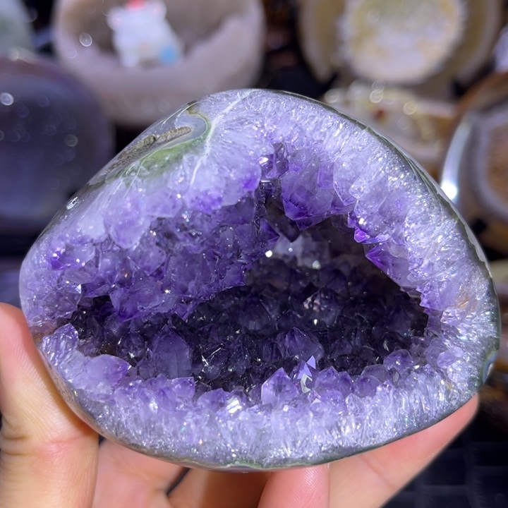 水晶珠宝半成品未镶嵌抛光钱袋子