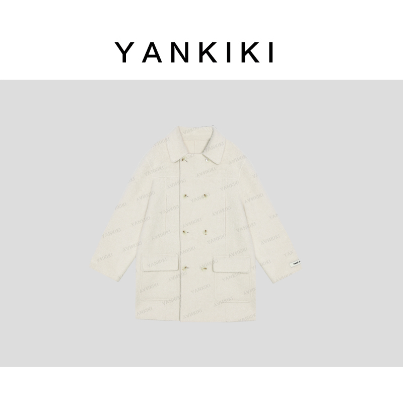 双排扣米大衣 YANKIKI 冬季新款NEW