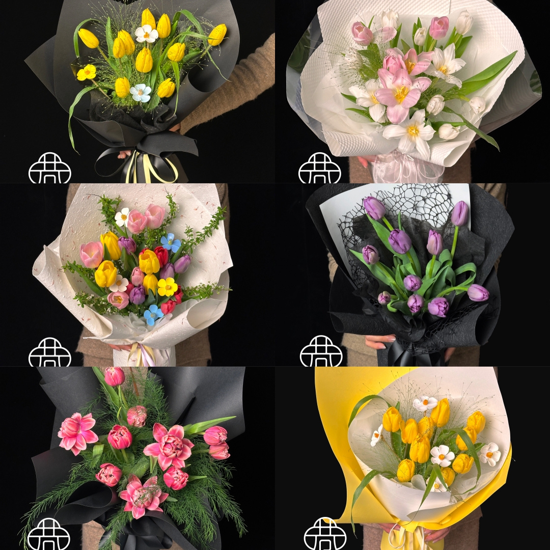 【国产郁金香合集】高级设计感郁金香鲜花花束小时达送女友老婆老师客户闺蜜生日节日约会同城鲜花店配送上门