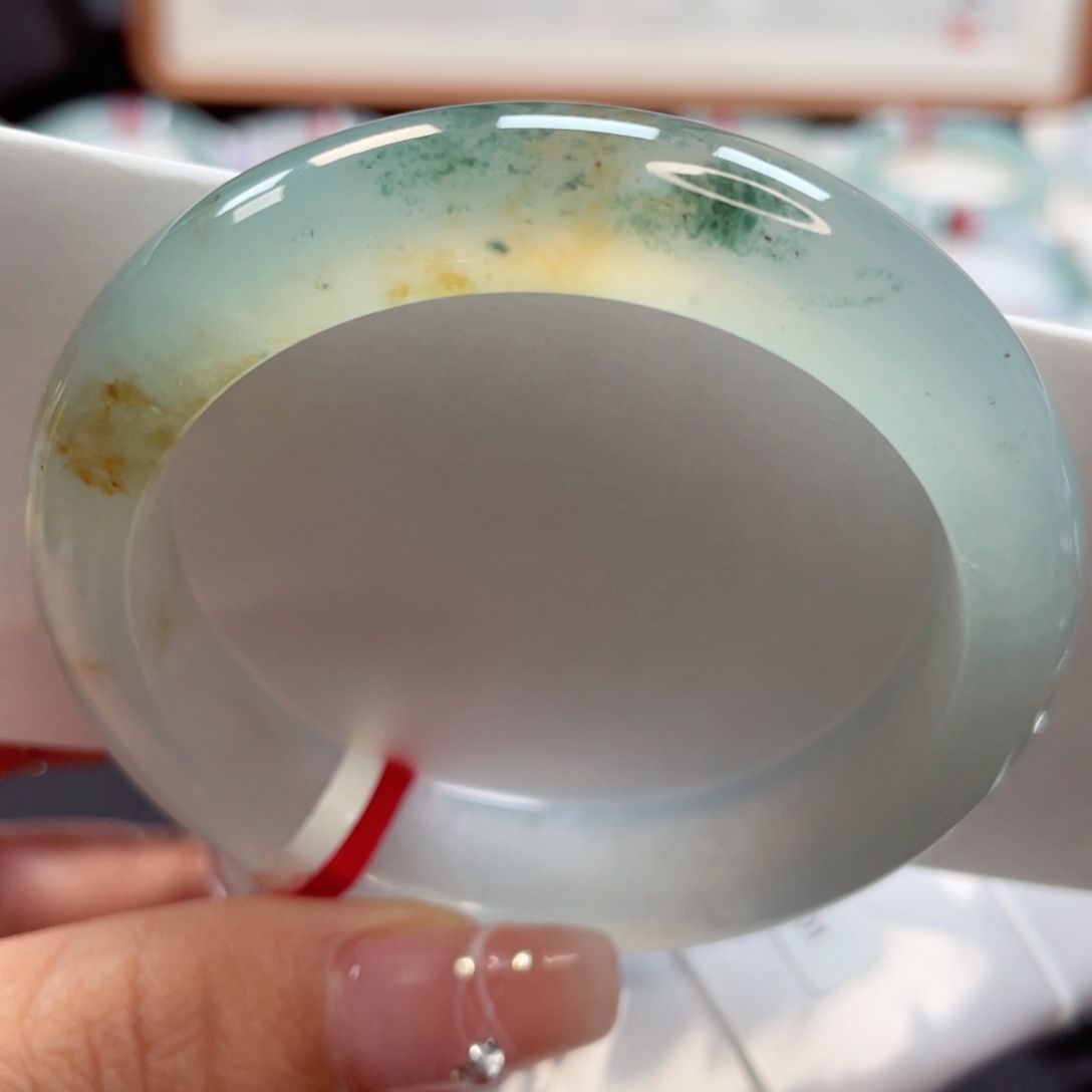 【闪购商品】翡翠手镯未镶嵌5253高冰特色锦鲤炸光24号