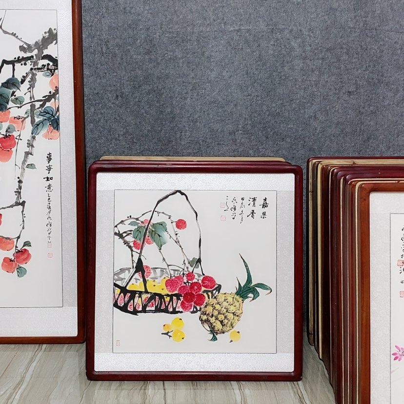 【闪购商品】国画书画作品带框65×65厘米