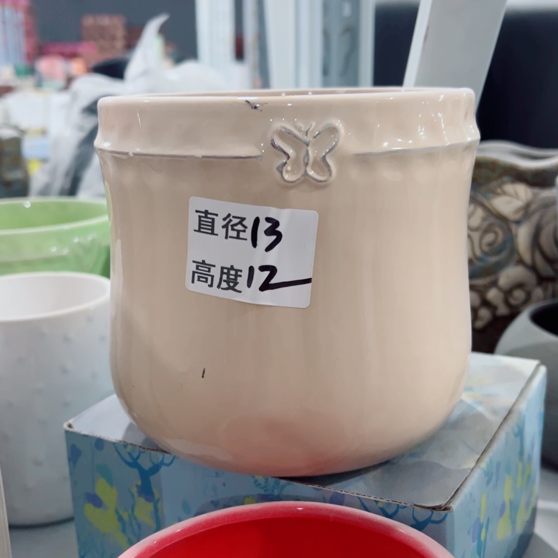 有孔，陶瓷花盆满10米包邮发货