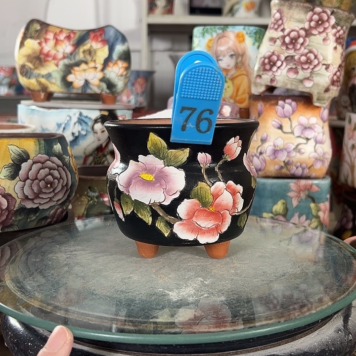 满38包邮 景德镇幸运花盆