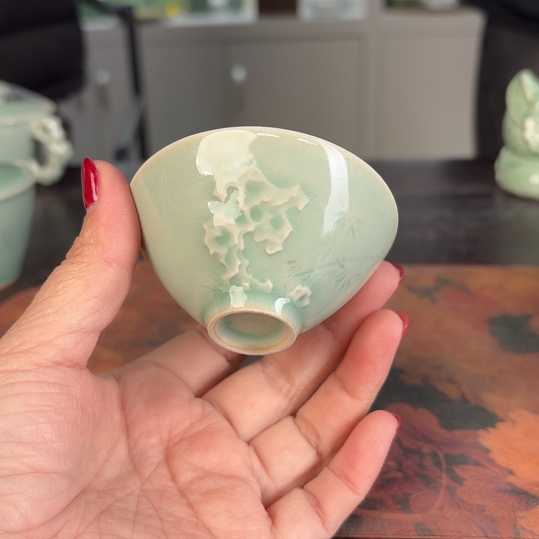 龙泉云间青瓷小米茶器