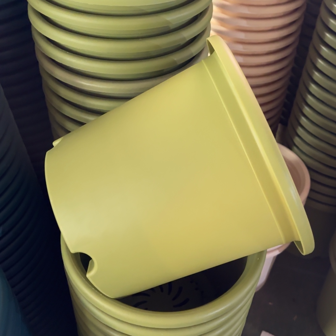 树脂四季盆6#带拖果绿3