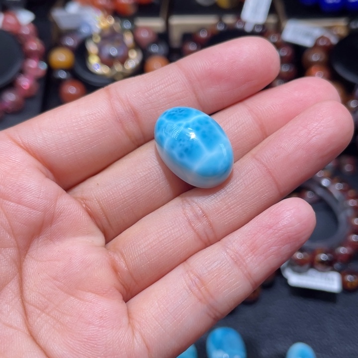 针钠钙石（海纹石）颈饰未镶嵌G****1海纹石蛋面